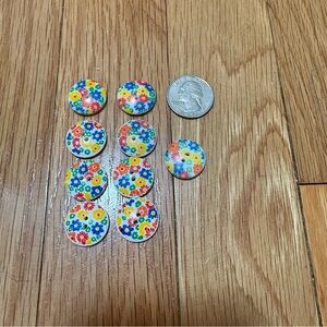 Vintage Floral Button Set 9
